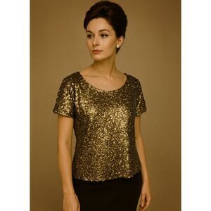 H&M Bronze Sequin Top